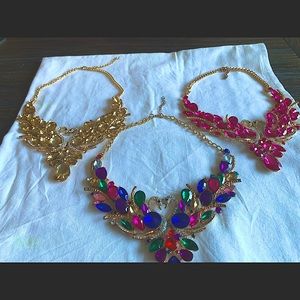 Lovely Crystal Swan Necklaces sold as a lot